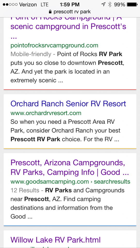 RV Park Directory Fail