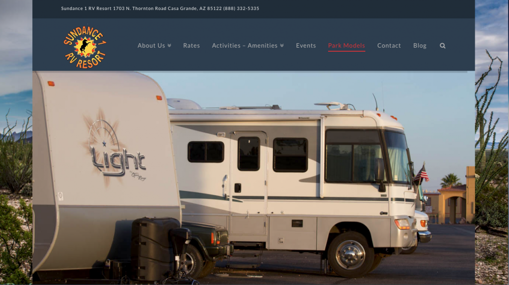 New website for Sundance 1 RV Resort