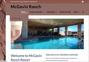 Resort community website design